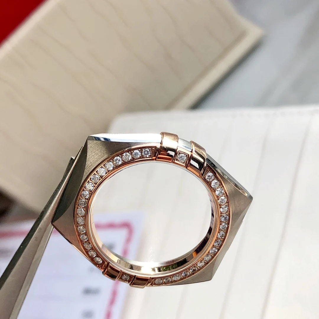 The case is set with 36 genuine South African diamonds, each one — photographed off the sweep
