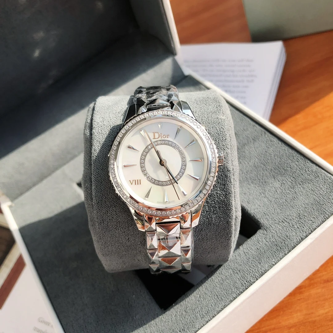 The Dior VIII collection watch, designed with a jewelry concept — photographed off the sweep