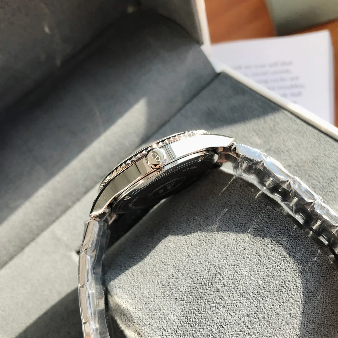 The Dior VIII collection watch, designed with a jewelry concept — photographed off the sweep