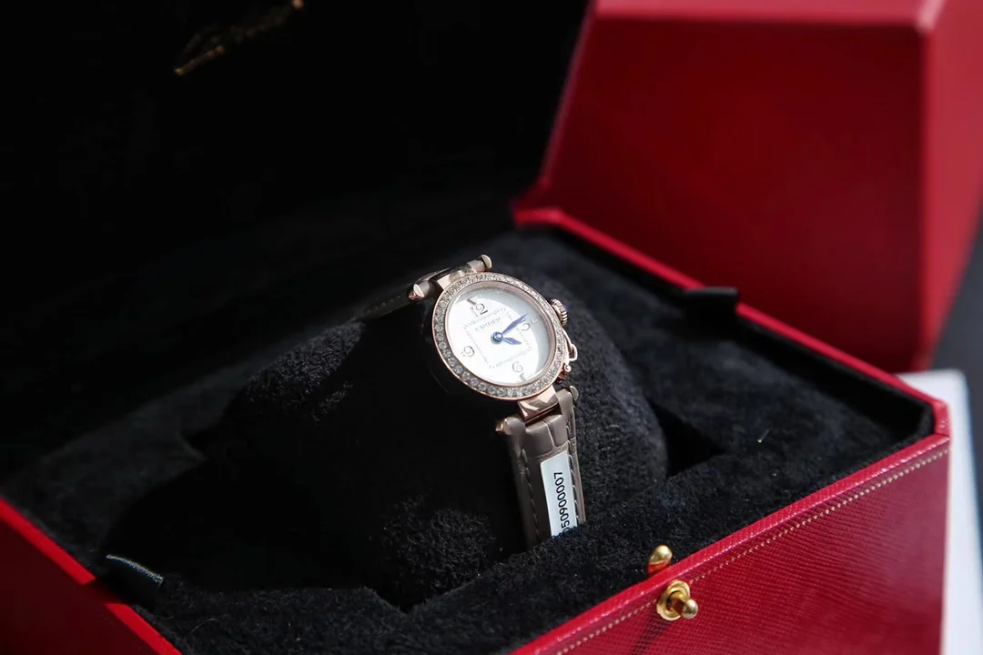 The elegant grey rose gold paired with black Roman numeral hour — photographed off the sweep