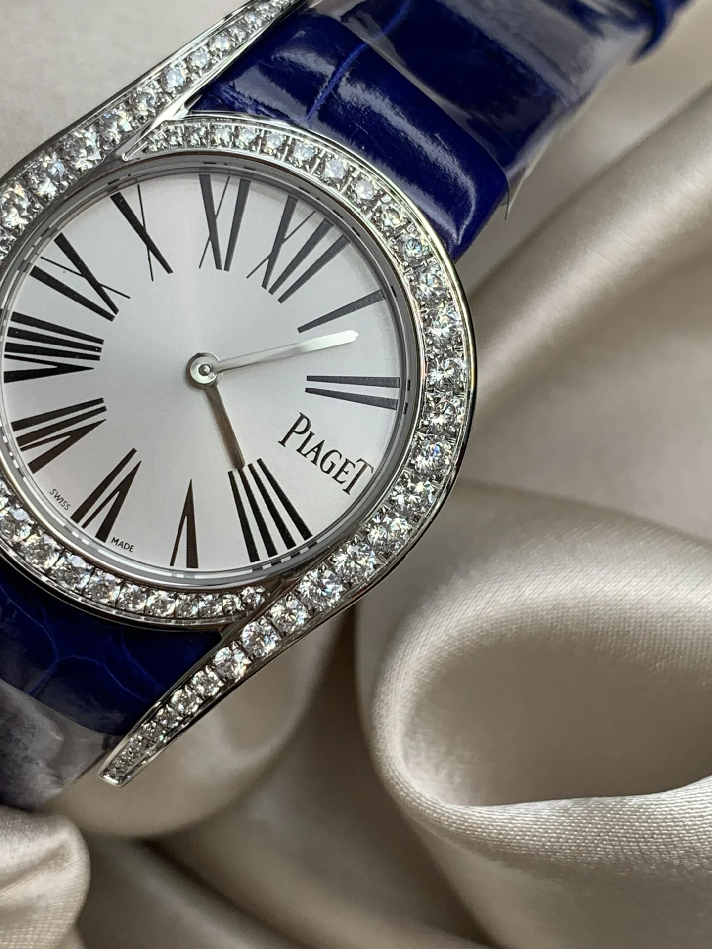 The fire and brilliance of artificial diamonds rival those — photographed off the sweep