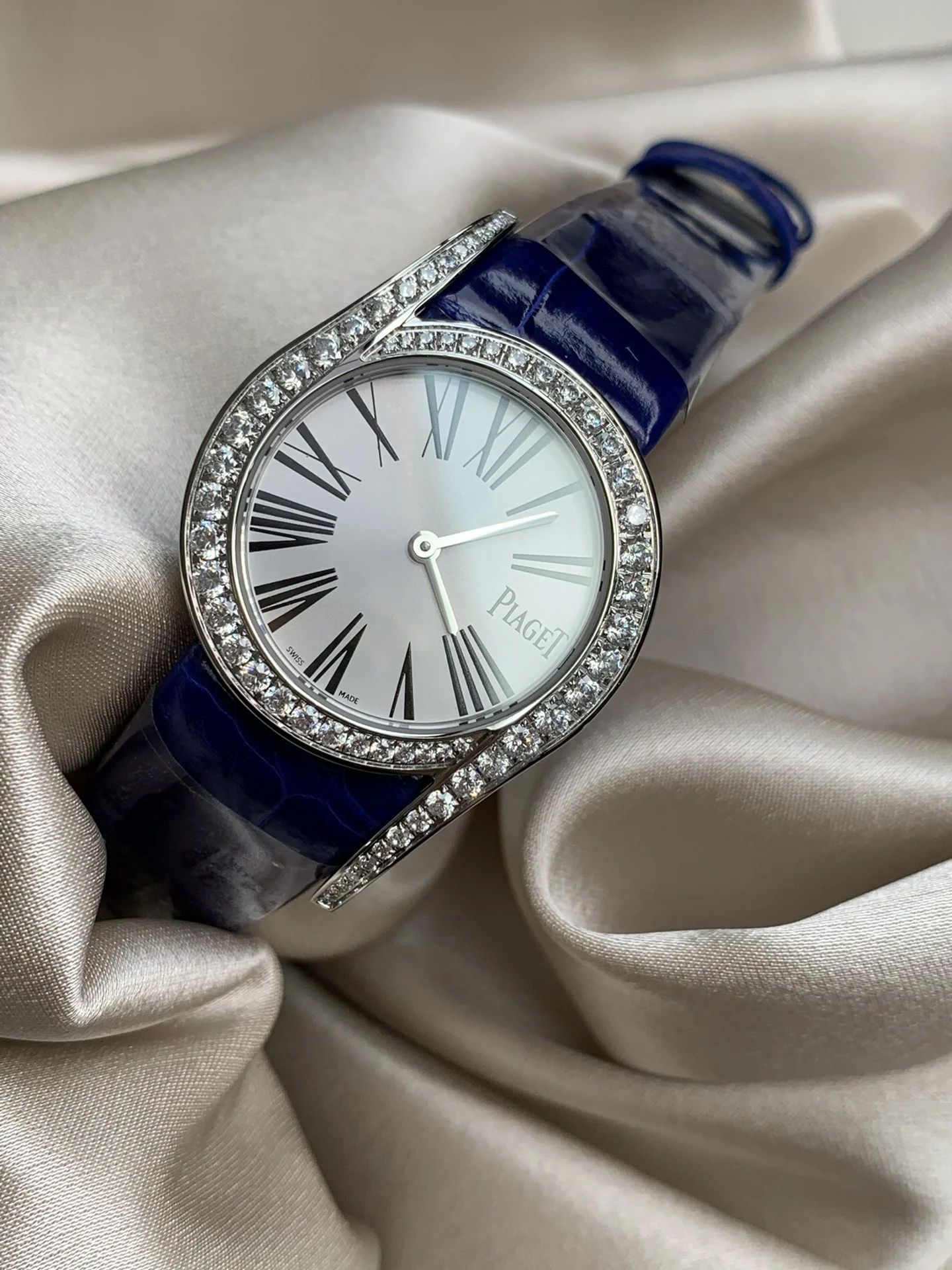 The fire and brilliance of artificial diamonds rival those — photographed off the sweep