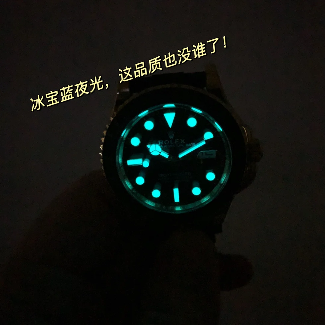 The luminous icy blue is indistinguishable from the cabinet