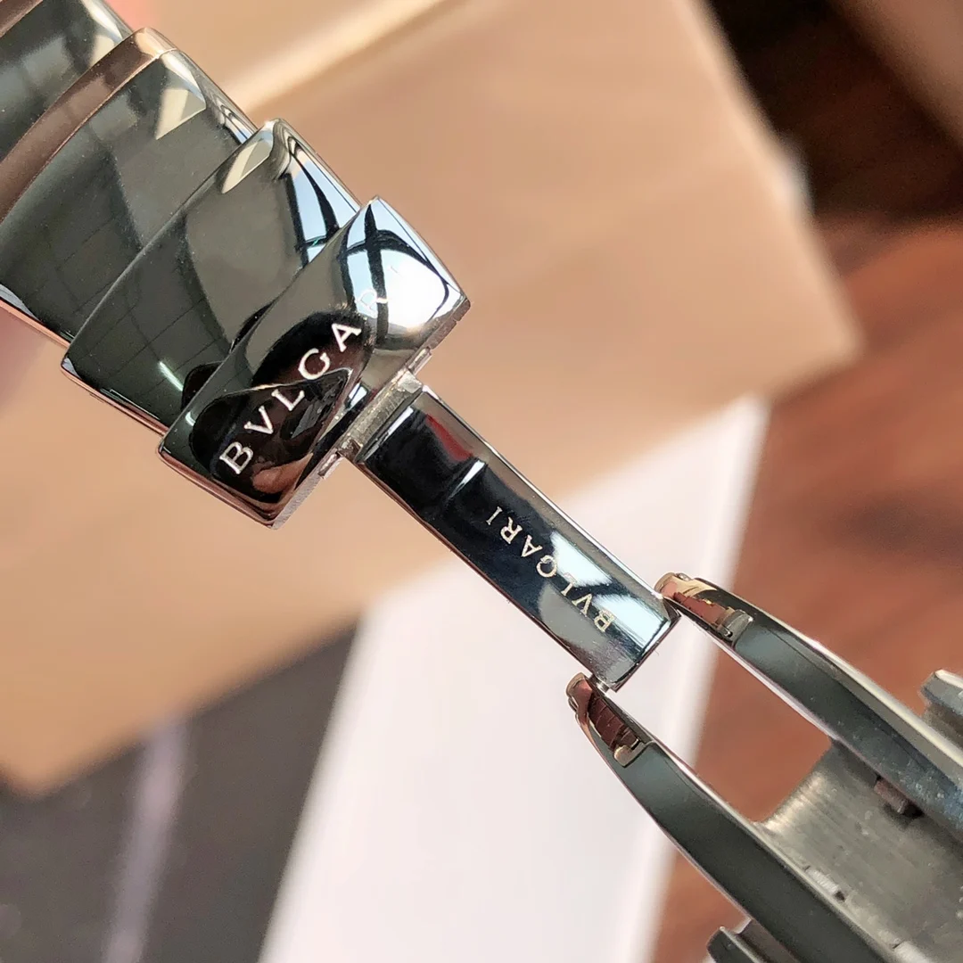 The LVCEA watch features a uniquely designed bracelet — photographed off the sweep