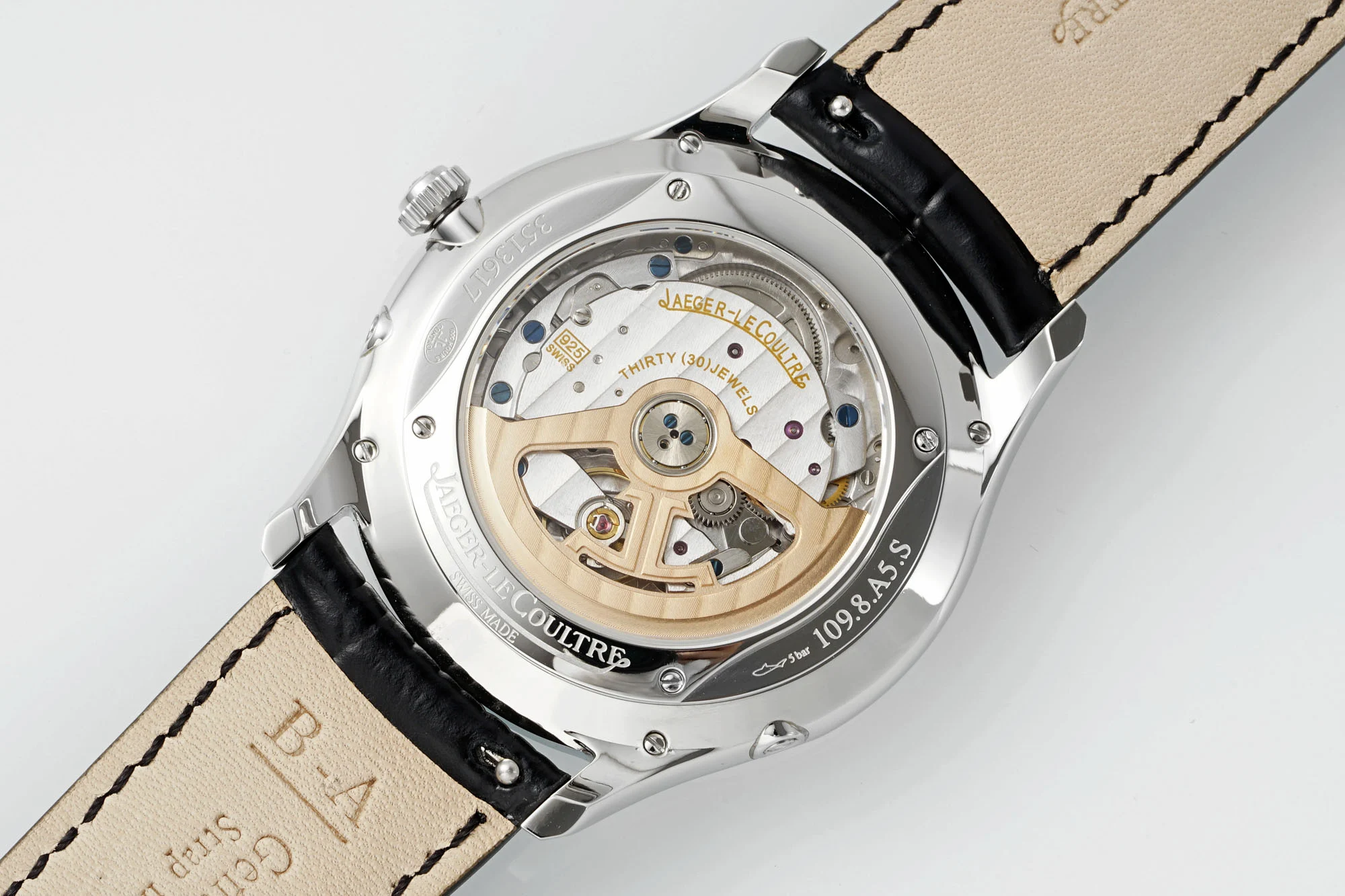 The new aps Moon Phase Master uses the Integrated Movement Cal — photographed off the sweep