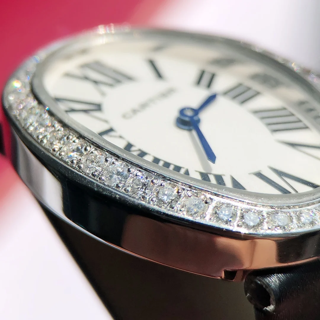 This case features 40 genuine VVS-grade diamonds of varying — photographed off the sweep