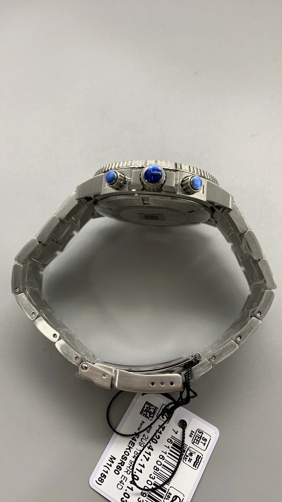 Tissot Blue Dial — photographed off the sweep