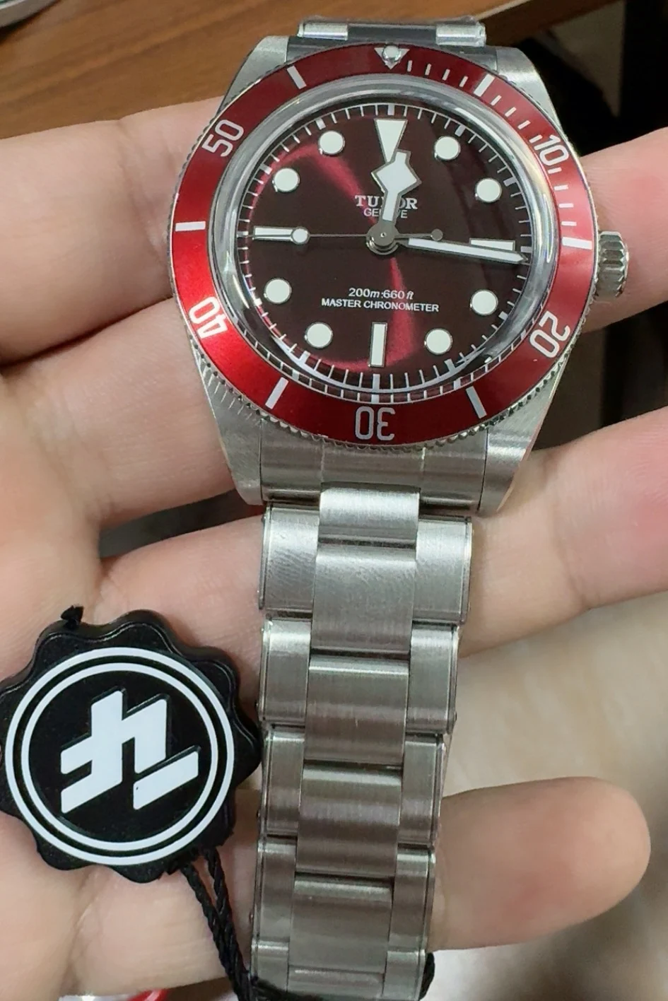 Tudor 39mm — photographed off the sweep