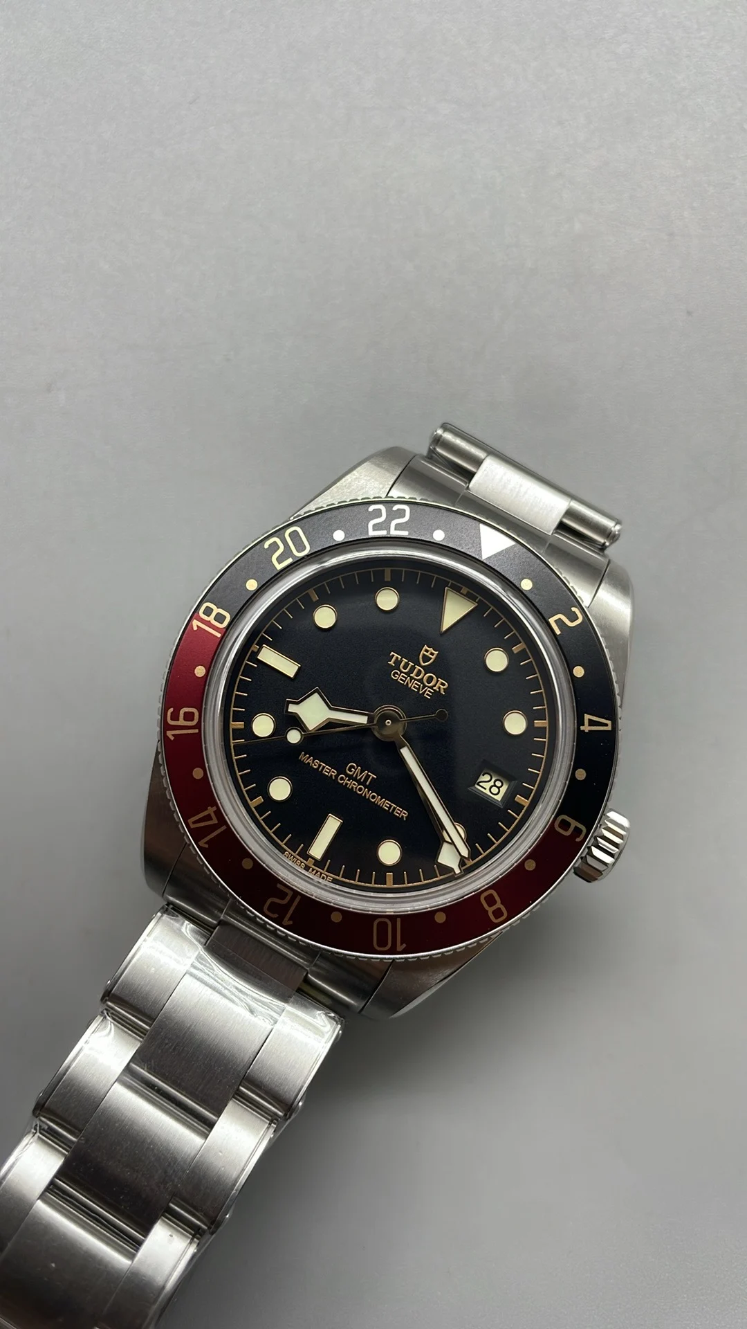 Tudor Black Bay Black Dial — photographed off the sweep