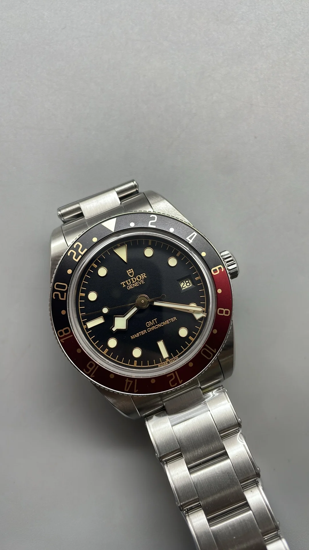 Tudor Black Bay Black Dial — photographed off the sweep