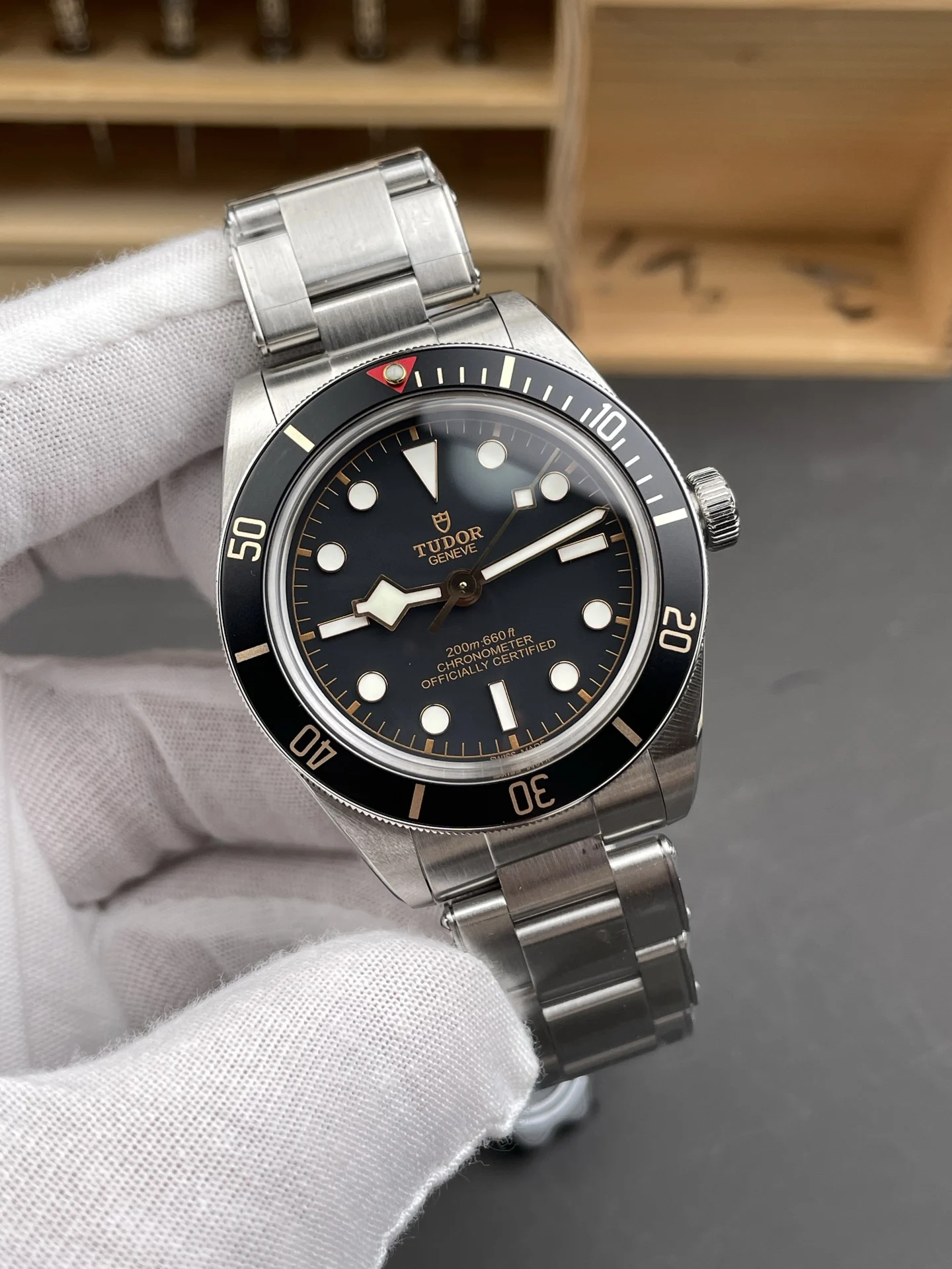 Tudor Black Bay Black Dial 39mm — photographed off the sweep