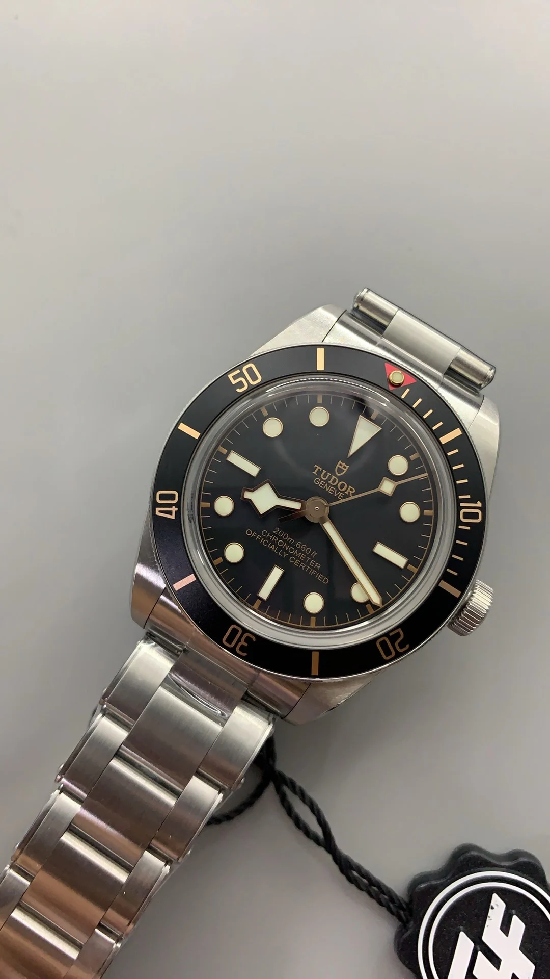 Tudor Black Bay Black Dial 39mm — photographed off the sweep