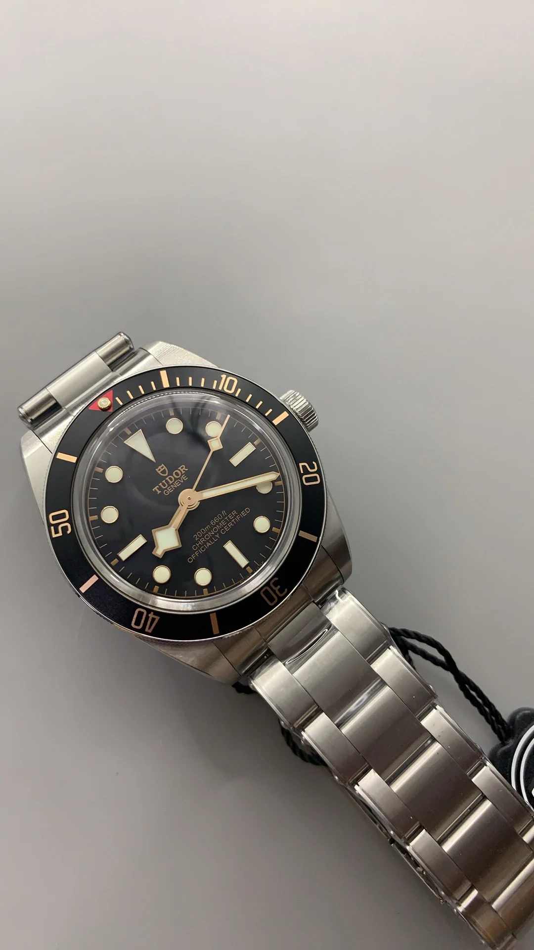 Tudor Black Bay Black Dial 39mm — photographed off the sweep