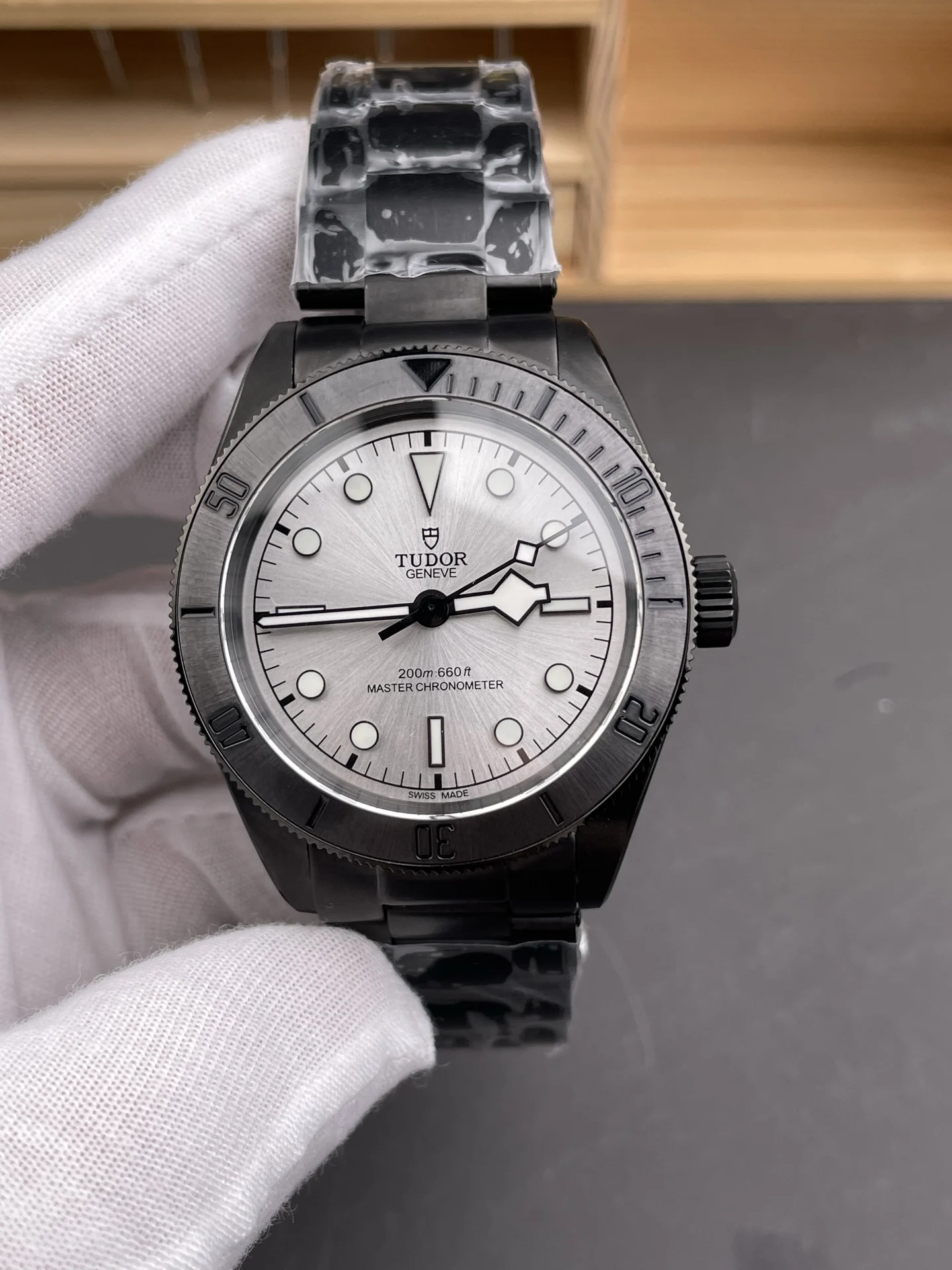 Tudor Black Bay Black Dial 41mm — photographed off the sweep