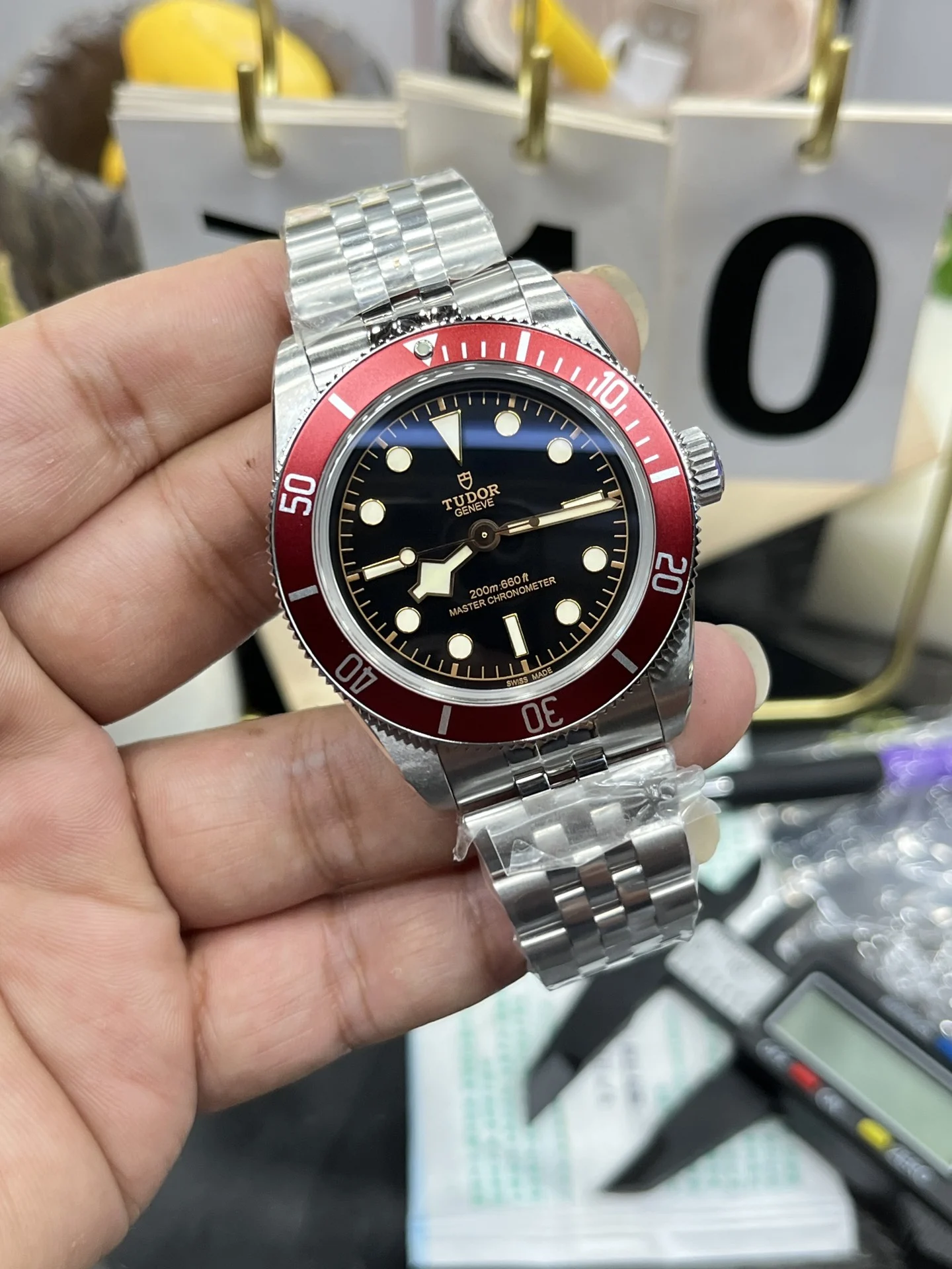Tudor Black Bay Black Dial 41mm — photographed off the sweep