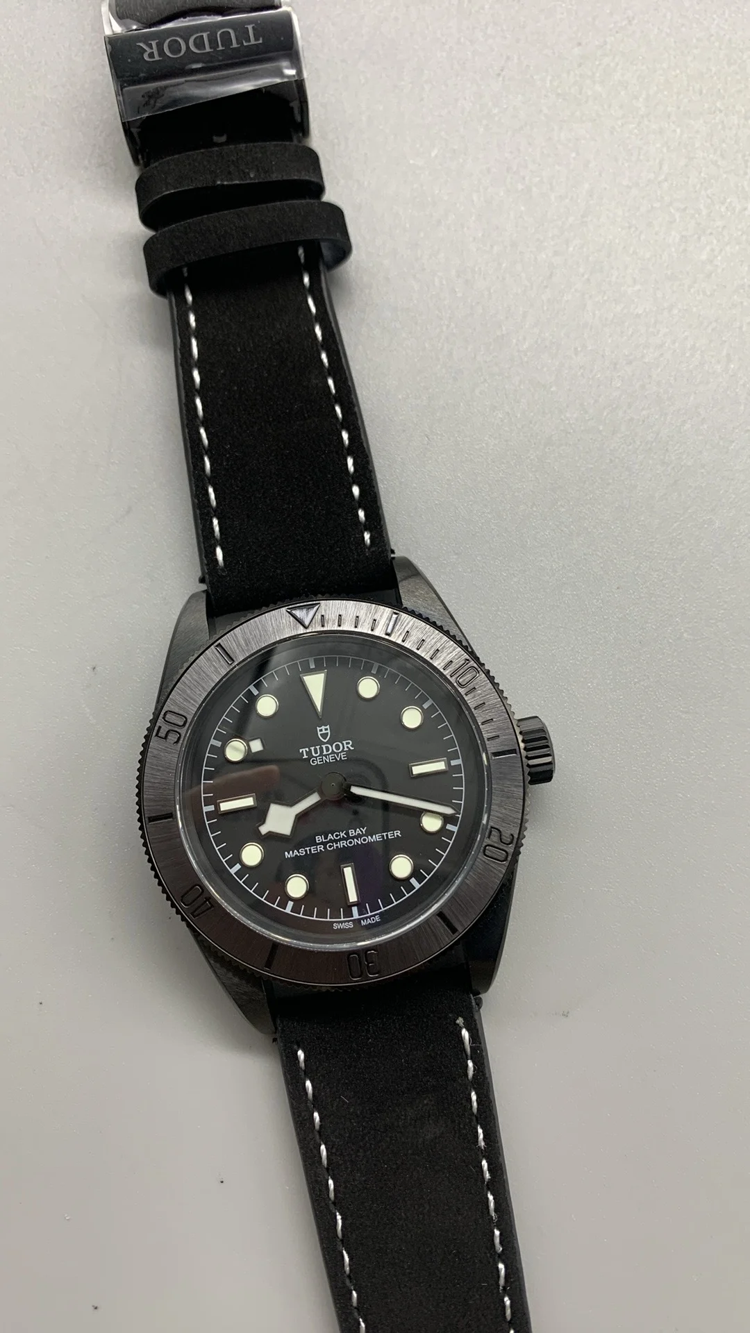 Tudor Black Bay Black Dial — photographed off the sweep