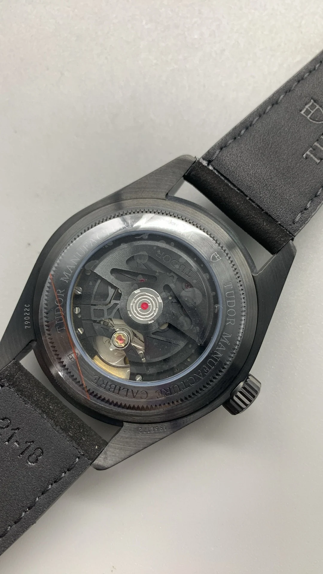 Tudor Black Bay Black Dial — photographed off the sweep