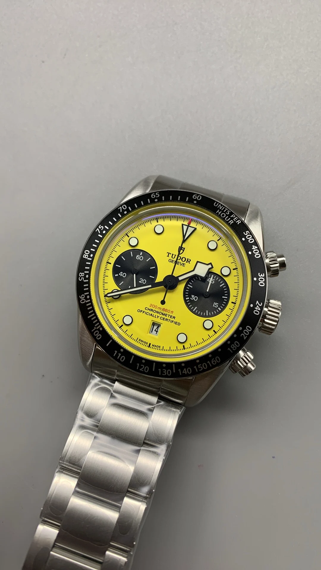 Tudor Black Bay Black Dial — photographed off the sweep