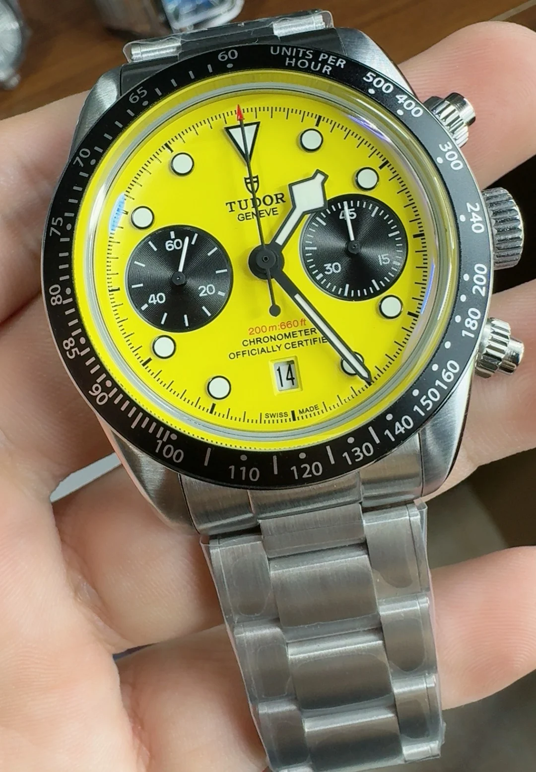 Tudor Black Bay Black Dial — photographed off the sweep