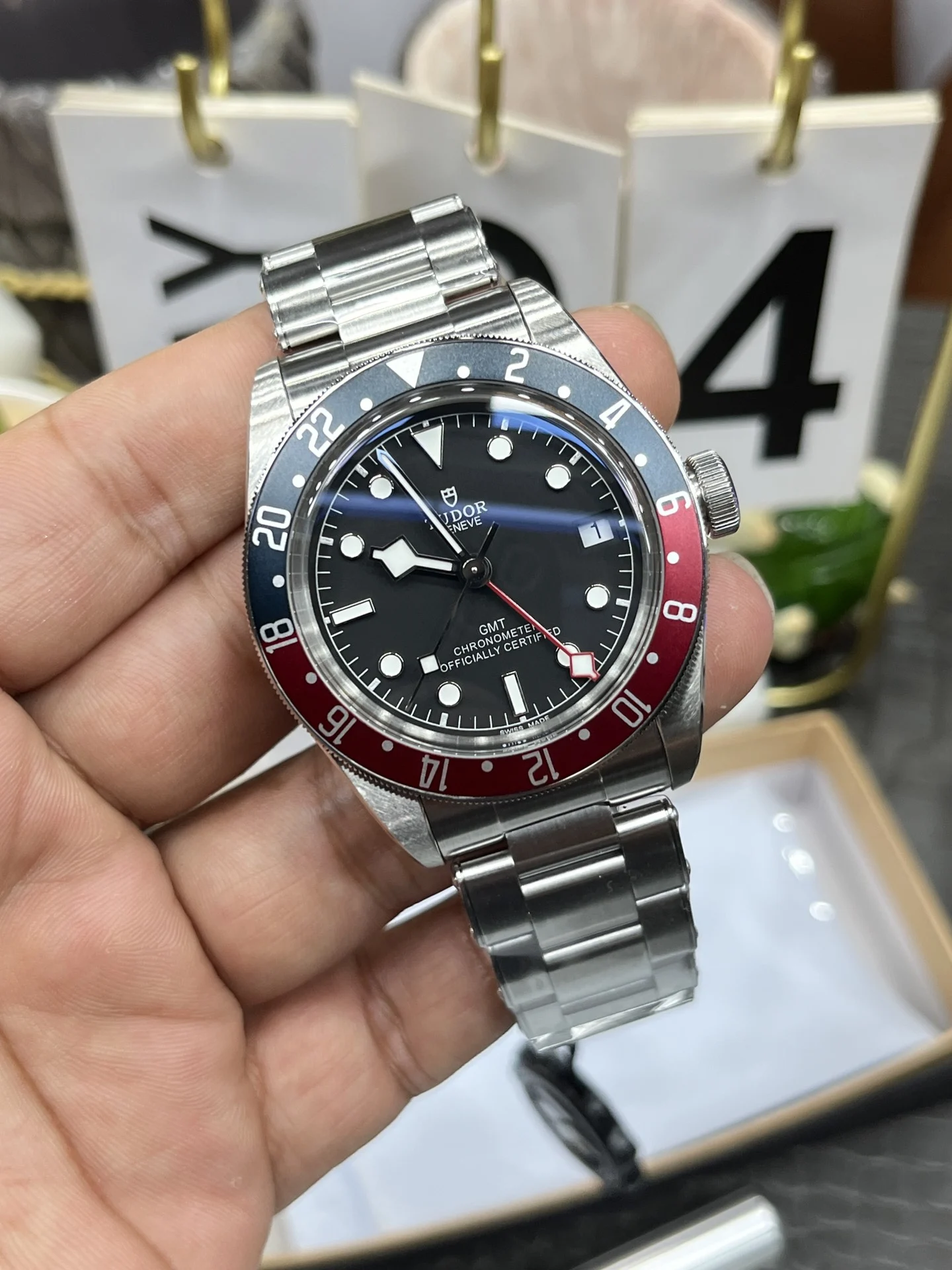 Tudor Black Bay Coke — photographed off the sweep
