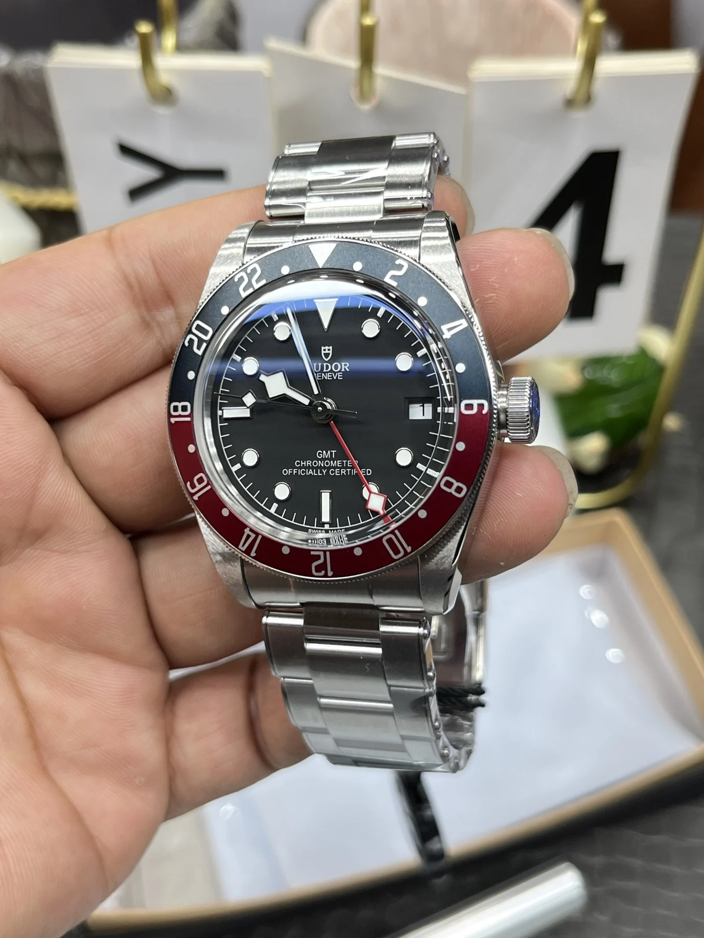 Tudor Black Bay Coke — photographed off the sweep