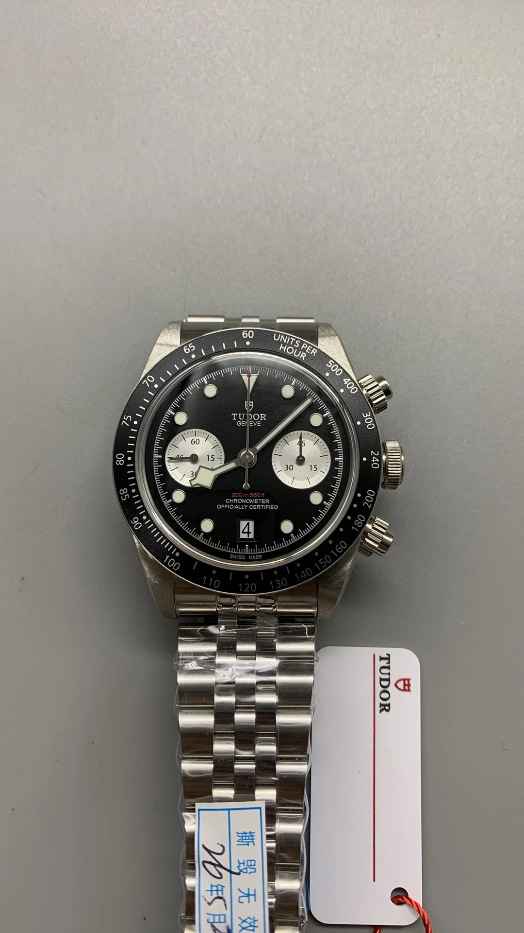 Tudor Black Bay Panda — photographed off the sweep