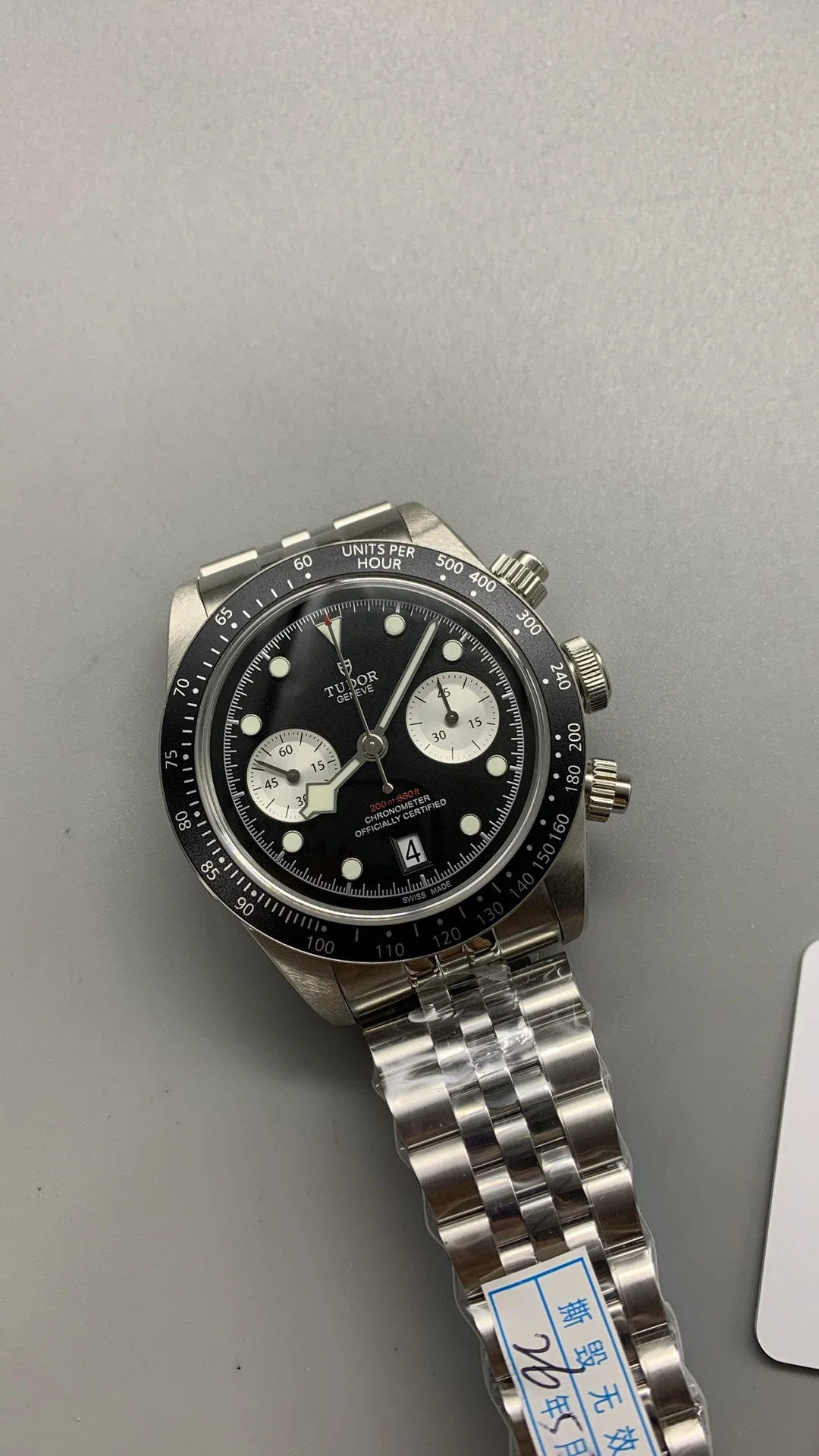 Tudor Black Bay Panda — photographed off the sweep
