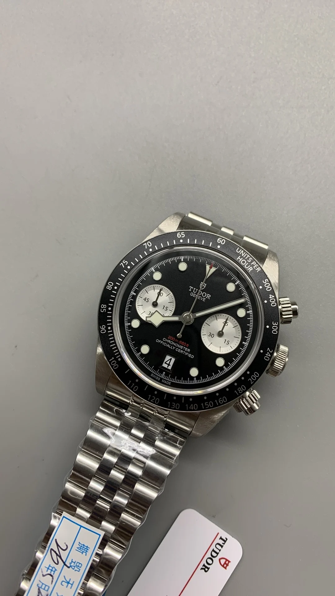 Tudor Black Bay Panda — photographed off the sweep