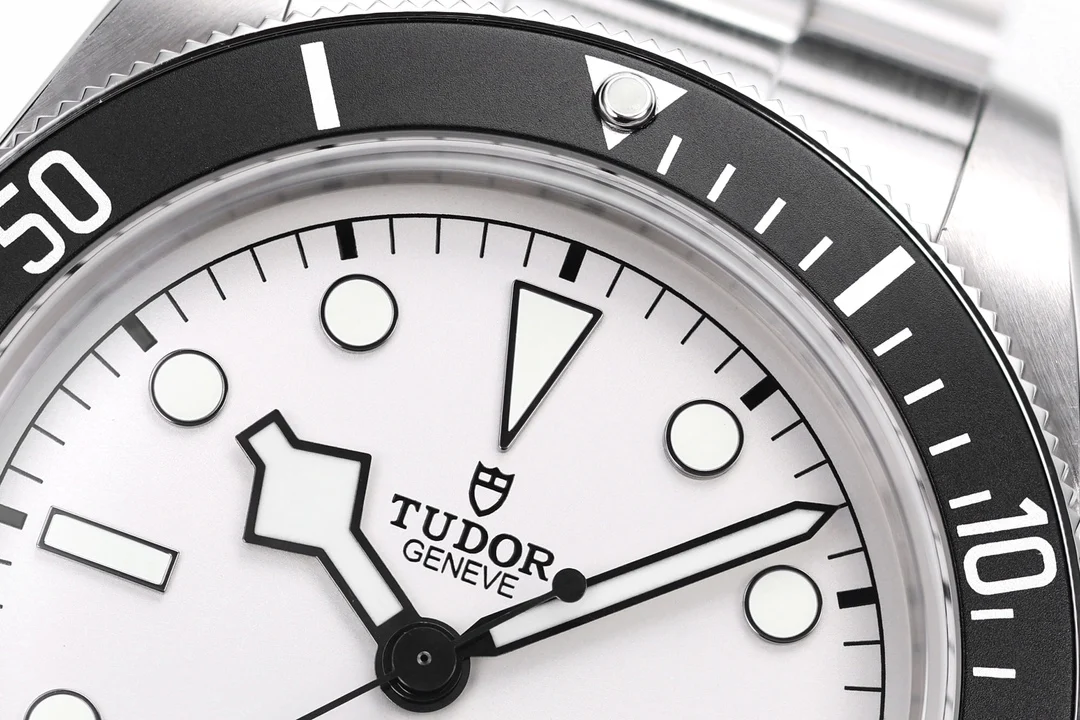 Tudor Black Bay Two-Tone — photographed off the sweep