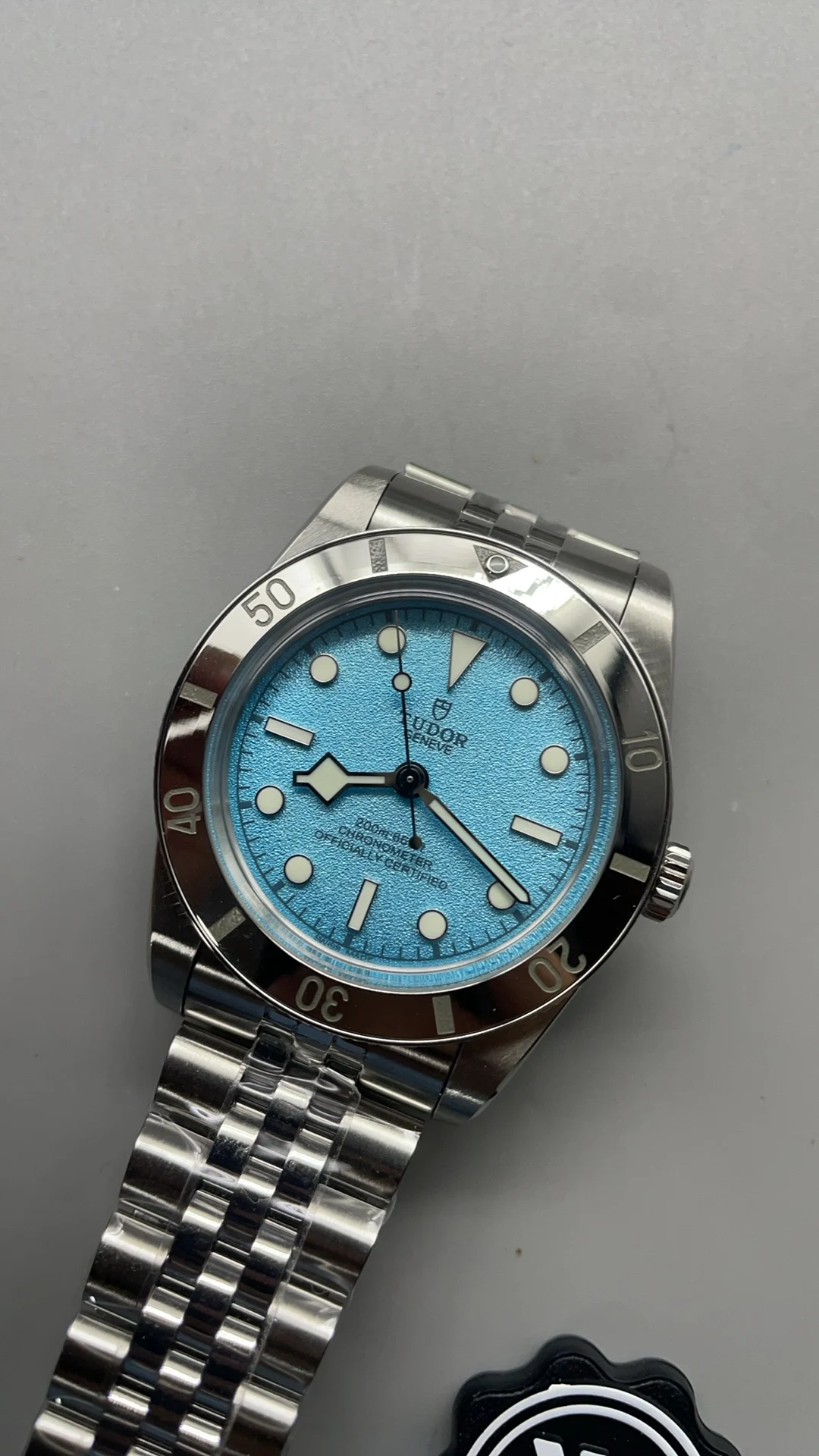 Tudor Blue Dial 37mm — photographed off the sweep