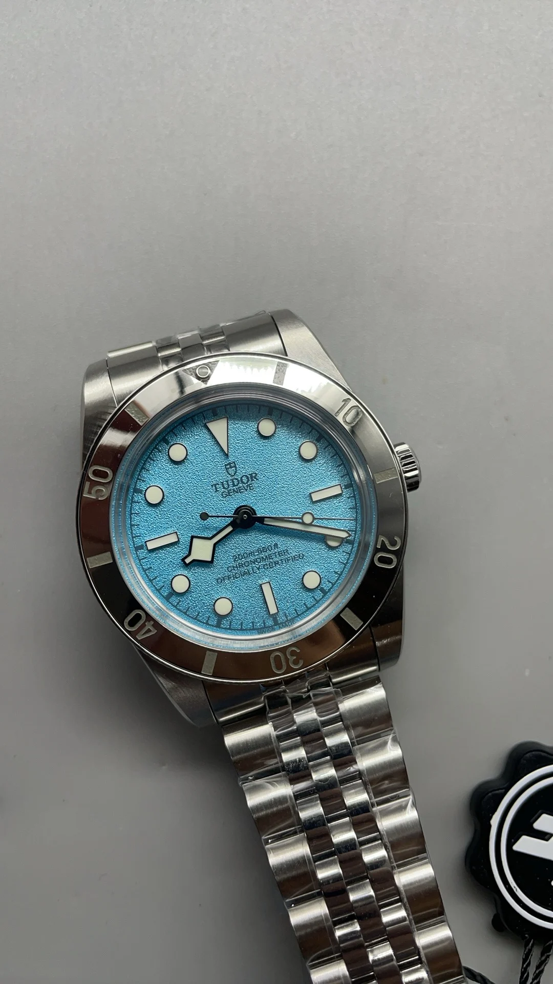 Tudor Blue Dial 37mm — photographed off the sweep