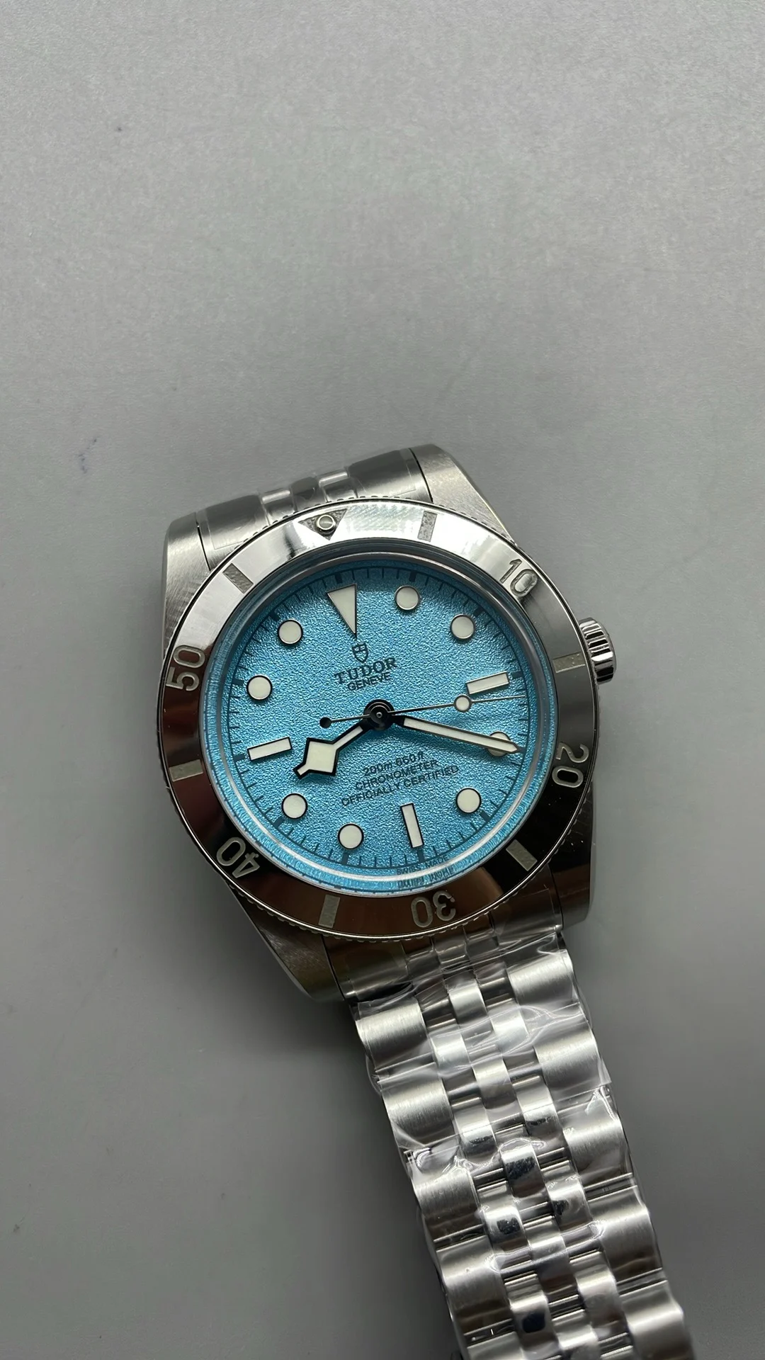Tudor Blue Dial 37mm — photographed off the sweep