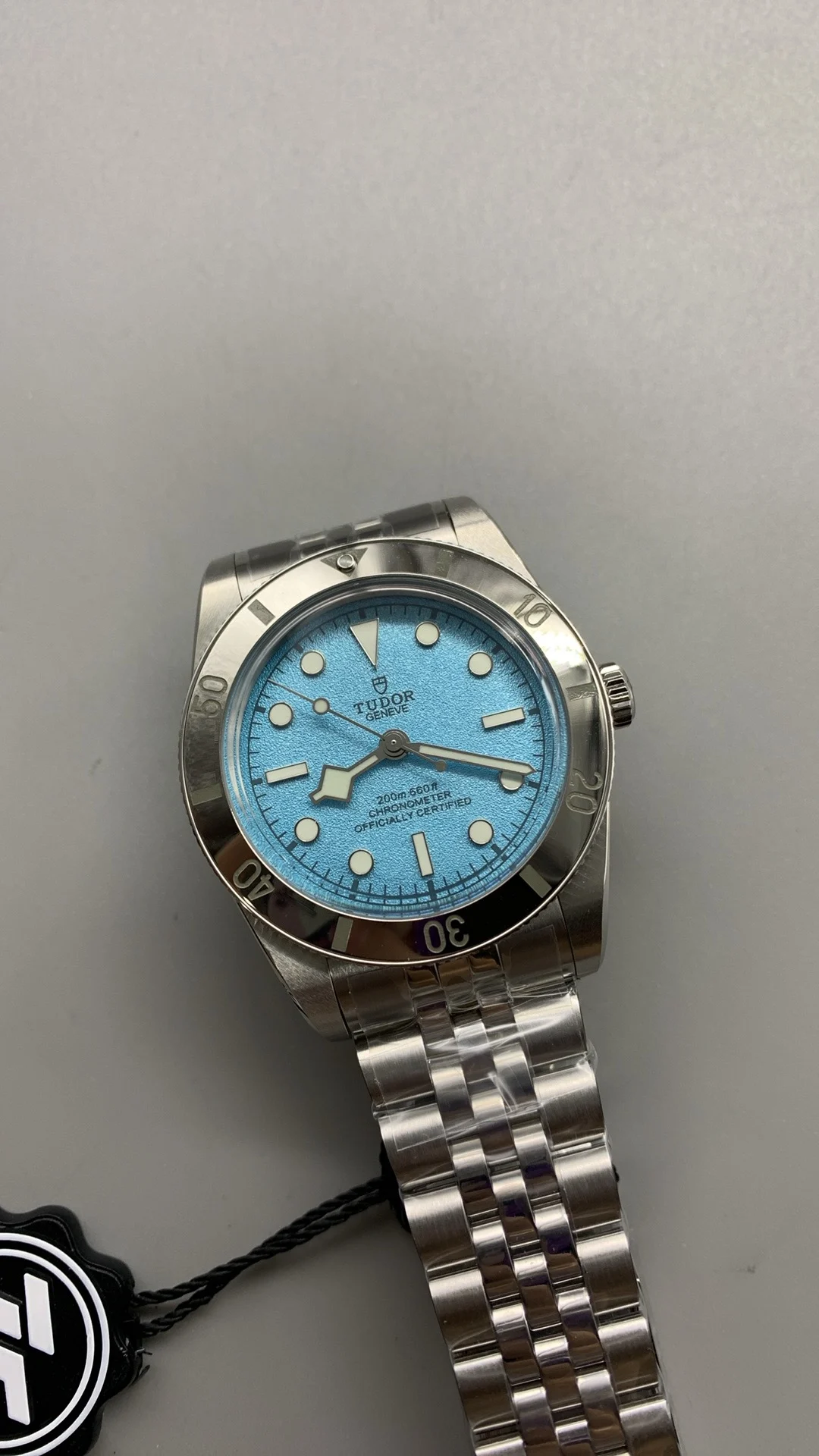 Tudor Blue Dial 37mm — photographed off the sweep
