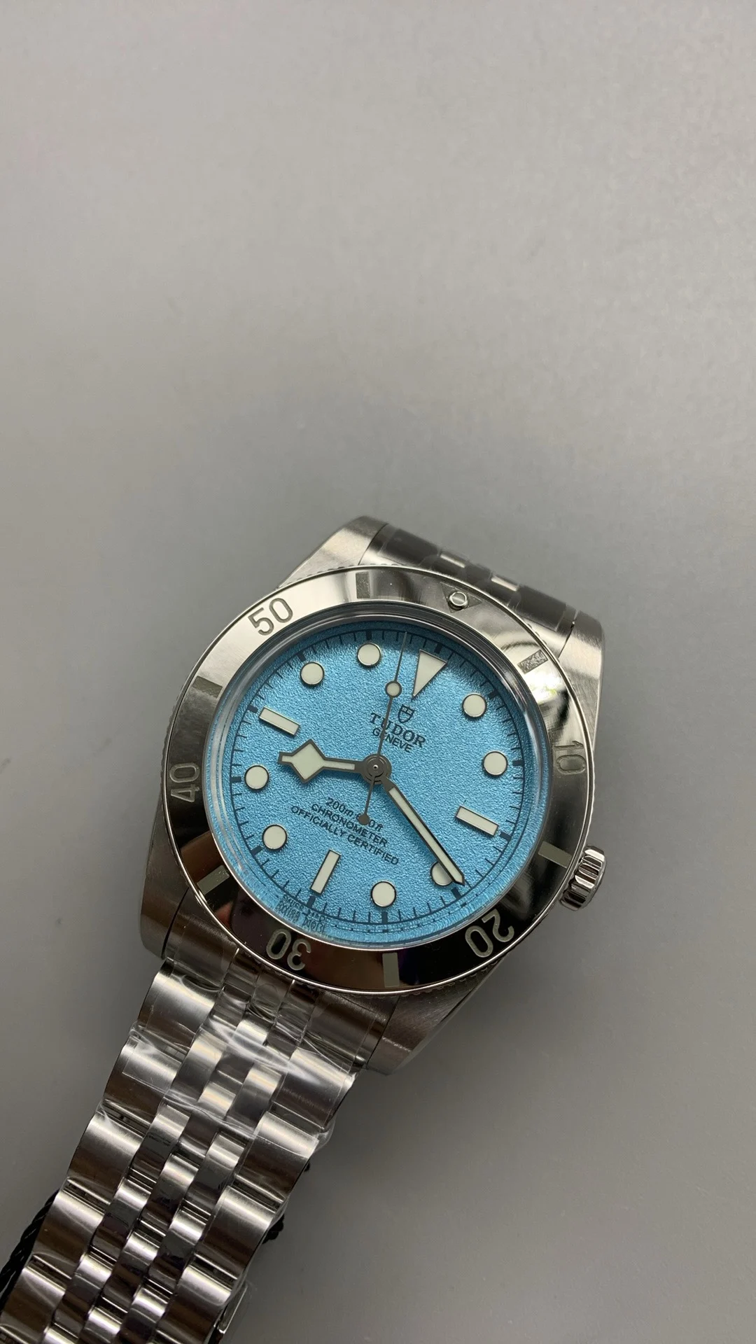 Tudor Blue Dial 37mm — photographed off the sweep