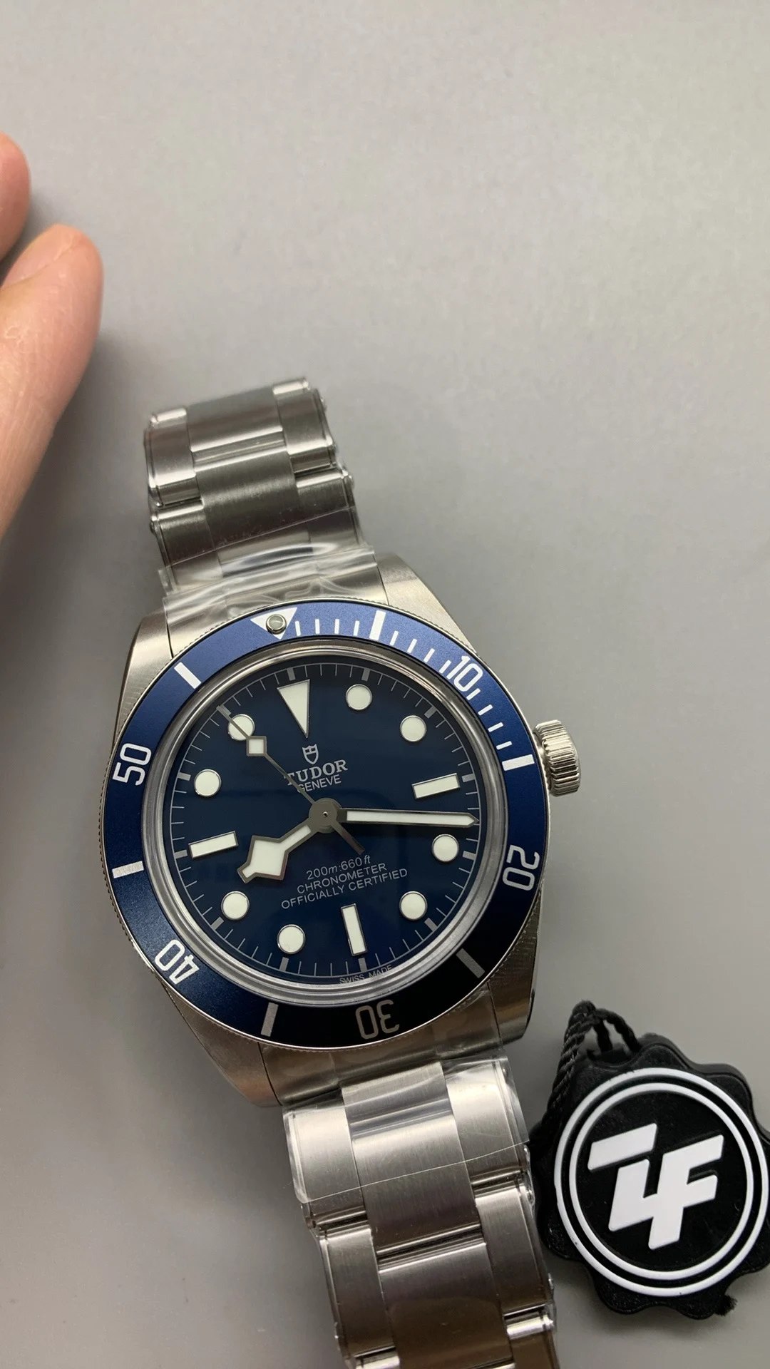 Tudor Blue Dial 39mm — photographed off the sweep