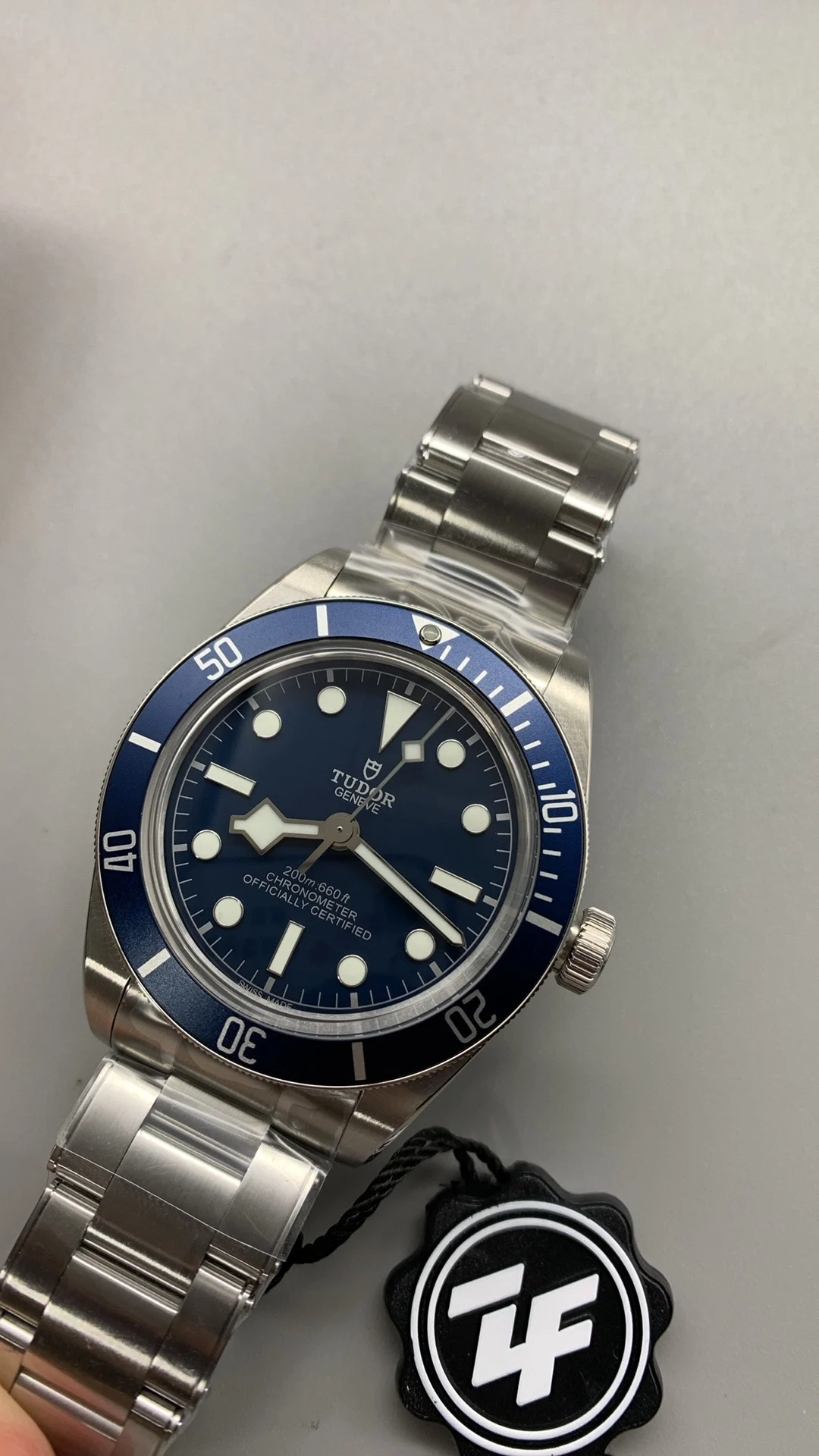 Tudor Blue Dial 39mm — photographed off the sweep