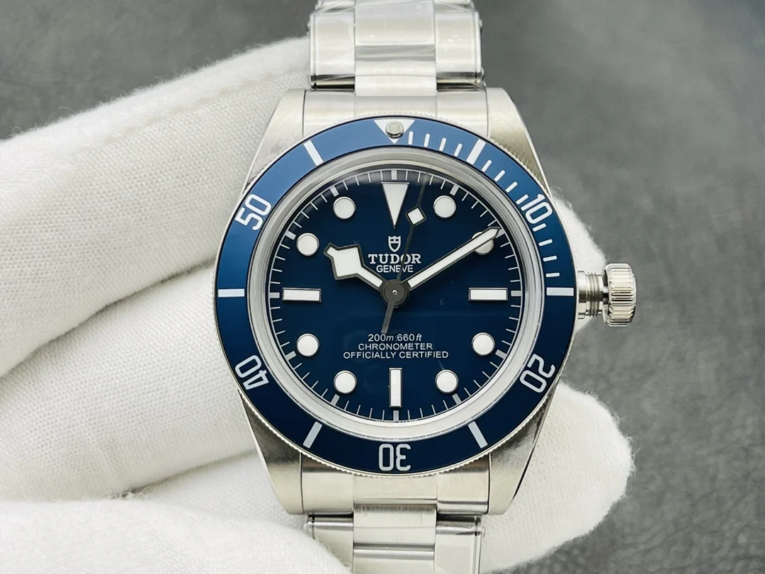 Tudor Steel Blue Dial 41mm — photographed off the sweep