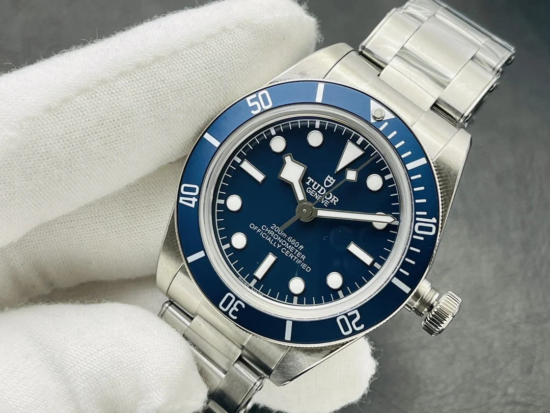 Tudor Steel Blue Dial 41mm — photographed off the sweep