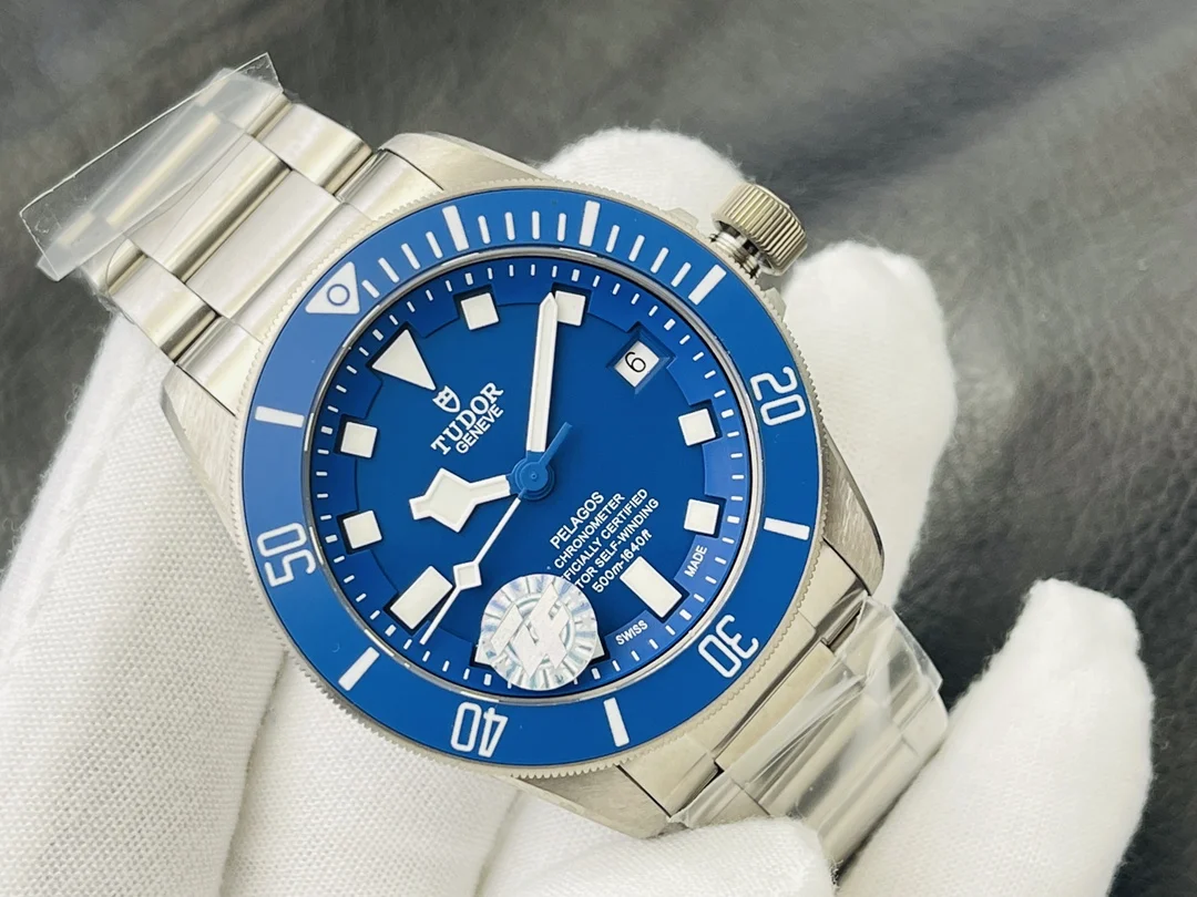 Tudor Steel Blue Dial 46mm — photographed off the sweep