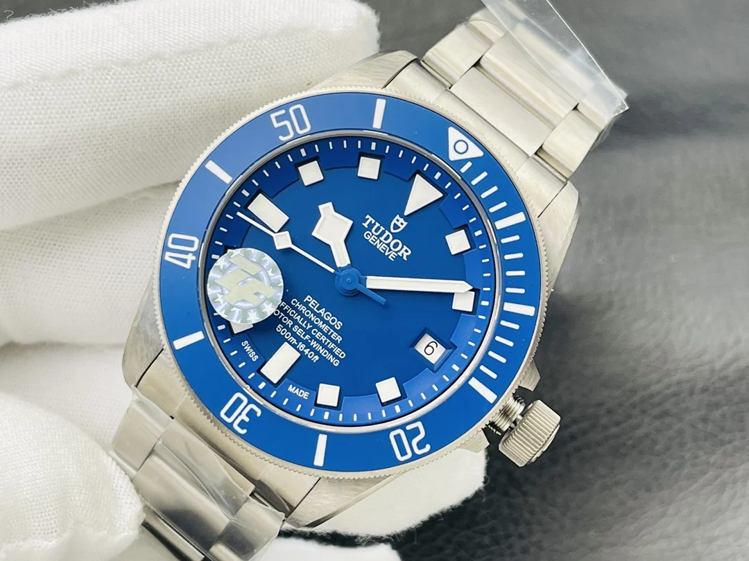 Tudor Steel Blue Dial 46mm — photographed off the sweep