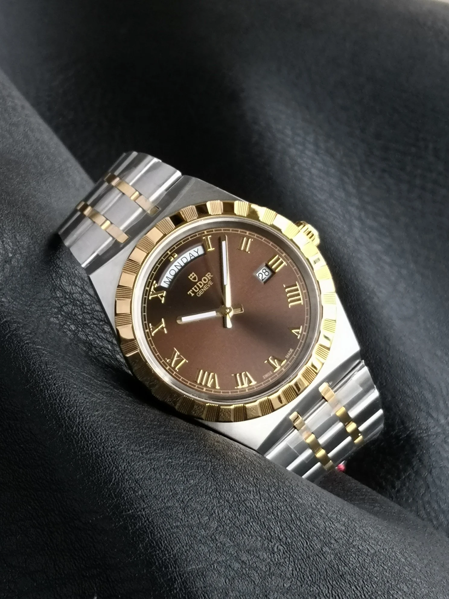 Tudor Steel Diamond-Set 41mm — photographed off the sweep