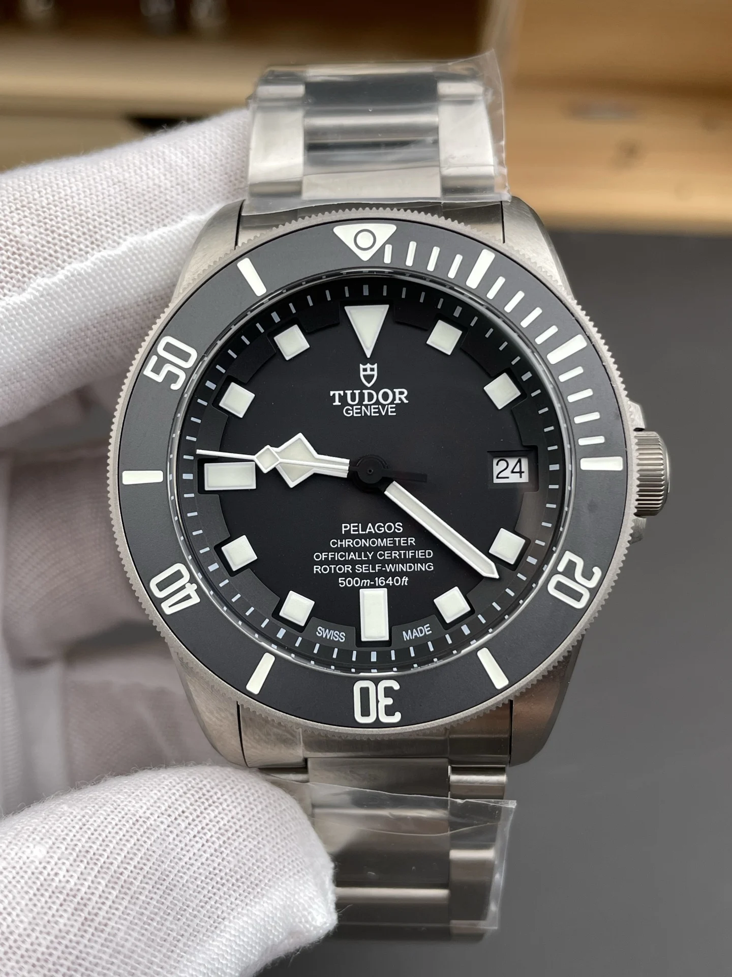 Tudor Titanium 42mm — photographed off the sweep