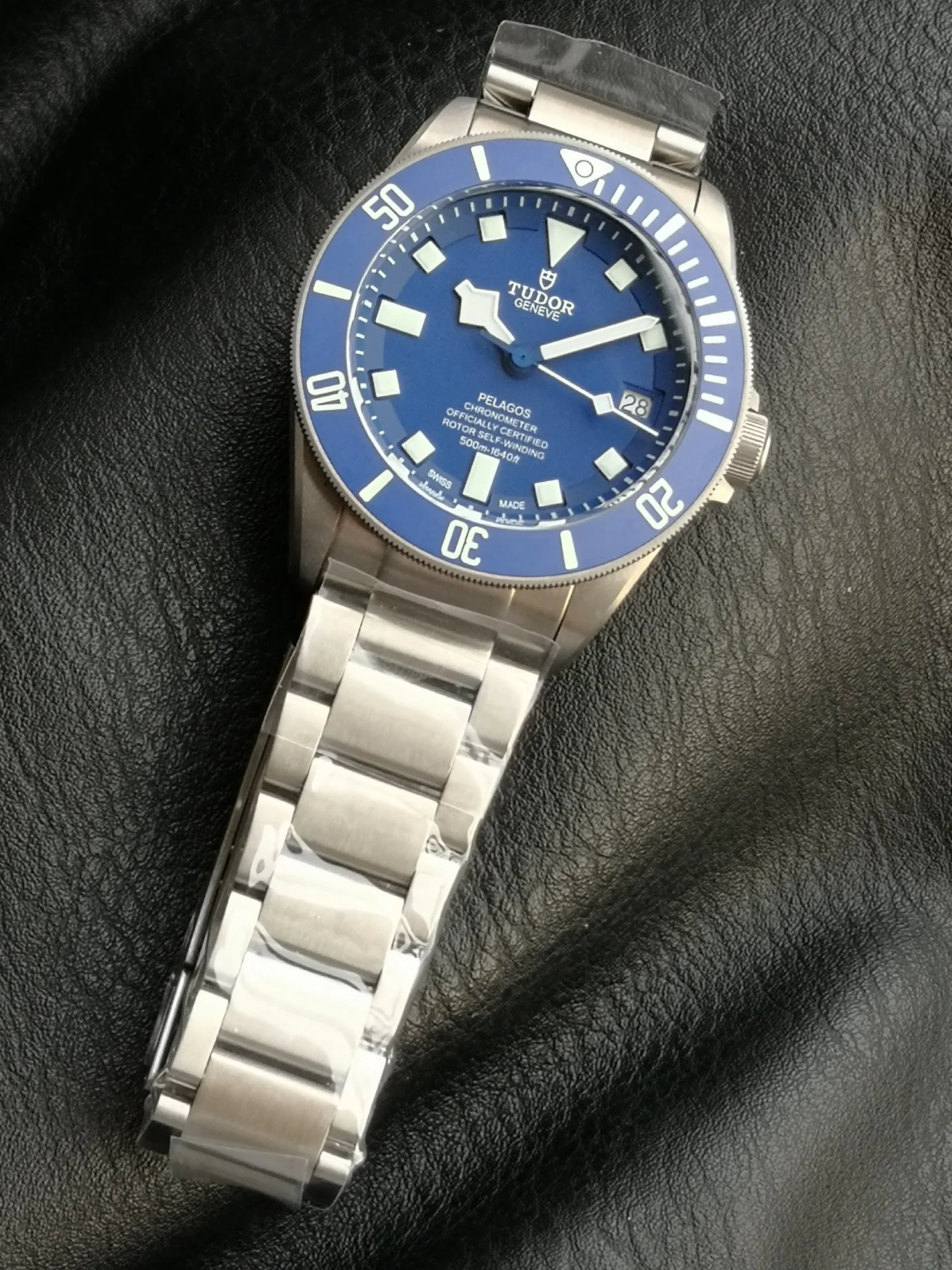 Tudor Titanium Blue Dial 42mm — photographed off the sweep
