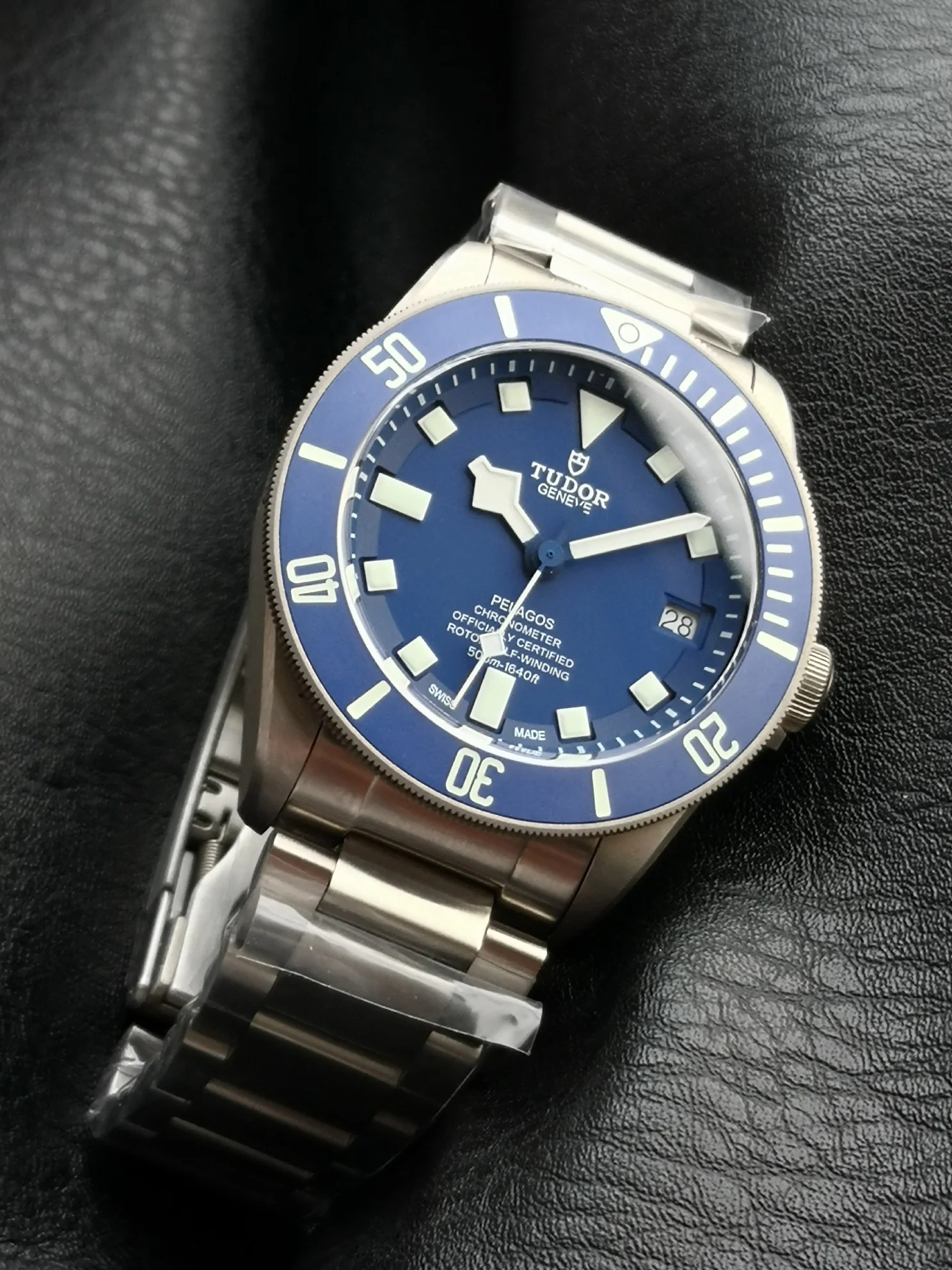 Tudor Titanium Blue Dial 42mm — photographed off the sweep