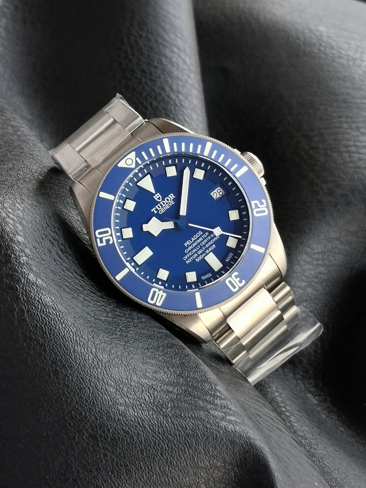 Tudor Titanium Blue Dial 42mm — photographed off the sweep