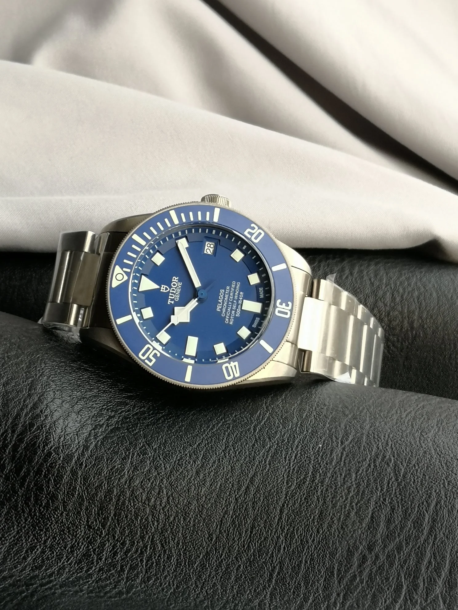 Tudor Titanium Blue Dial 42mm — photographed off the sweep