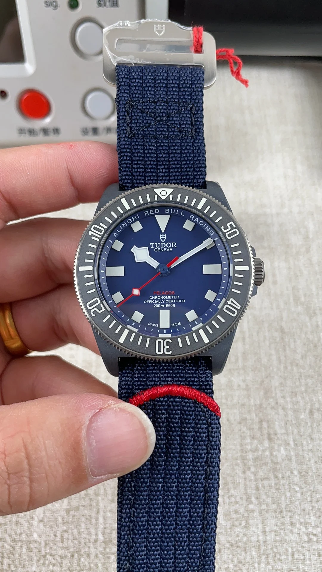 Tudor Titanium — photographed off the sweep