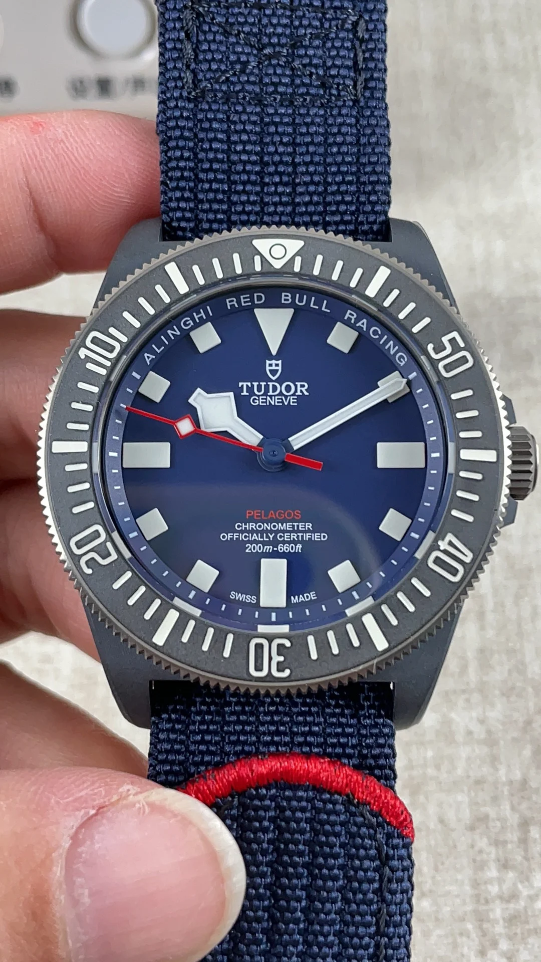 Tudor Titanium — photographed off the sweep