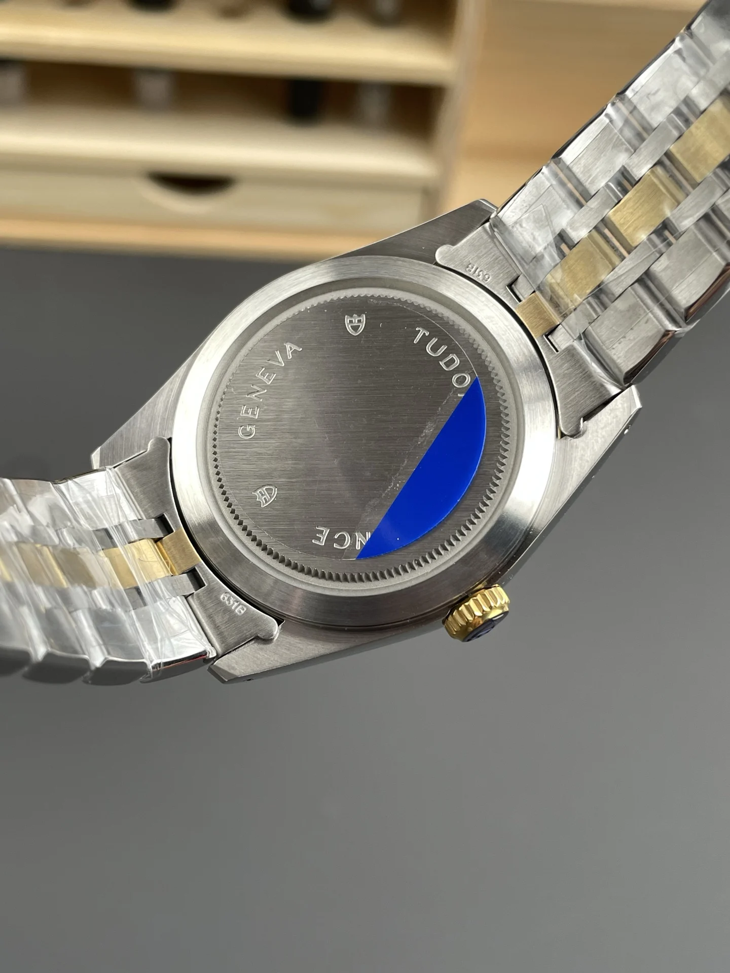 Tudor Two-Tone — photographed off the sweep