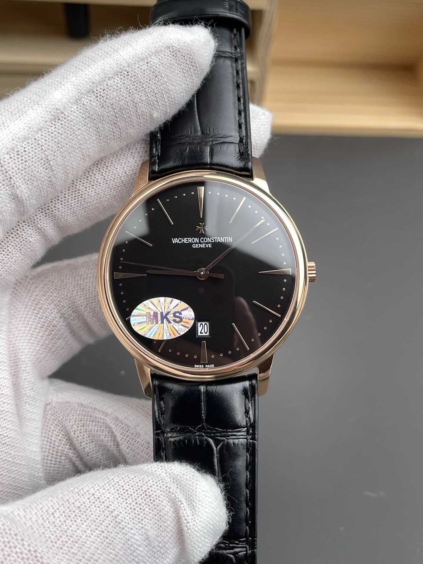 Vacheron Constantin Black Dial 40mm — photographed off the sweep